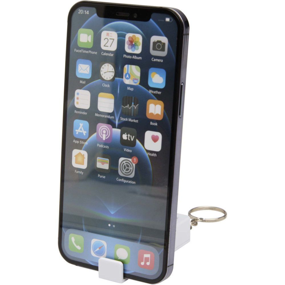 Logo trade promotional items picture of: Aggia recycled plastic phone stand with fidget toy