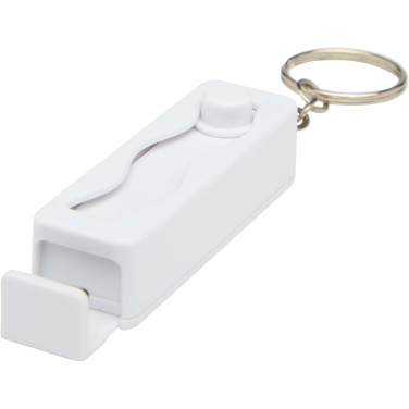 Logotrade promotional giveaway image of: Aggia recycled plastic phone stand with fidget toy