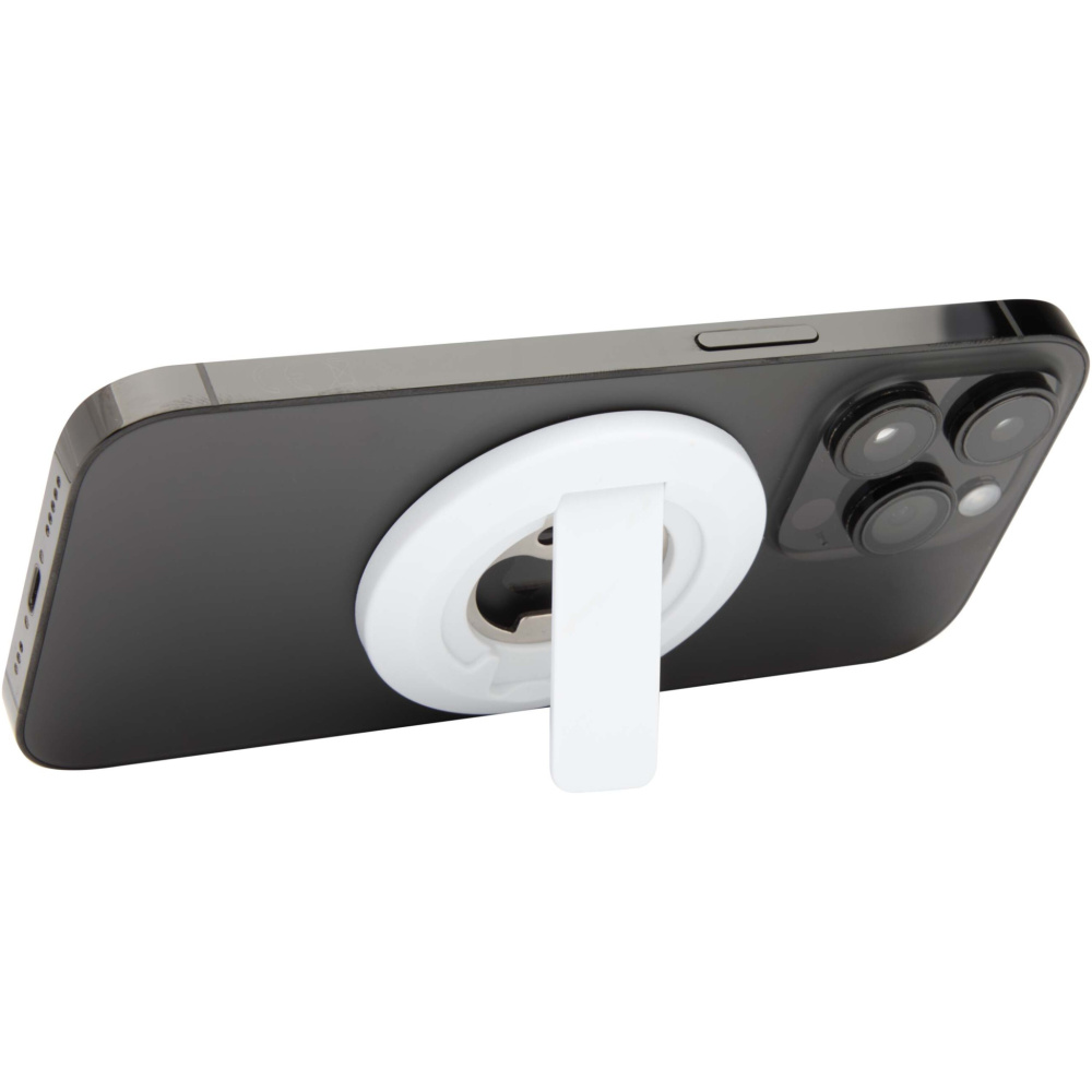 Logo trade promotional merchandise image of: Ain recycled plastic magnetic phone stand with bottle opener 