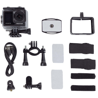 Logo trade promotional merchandise picture of: Prixton DV670 4K dual screen action camera