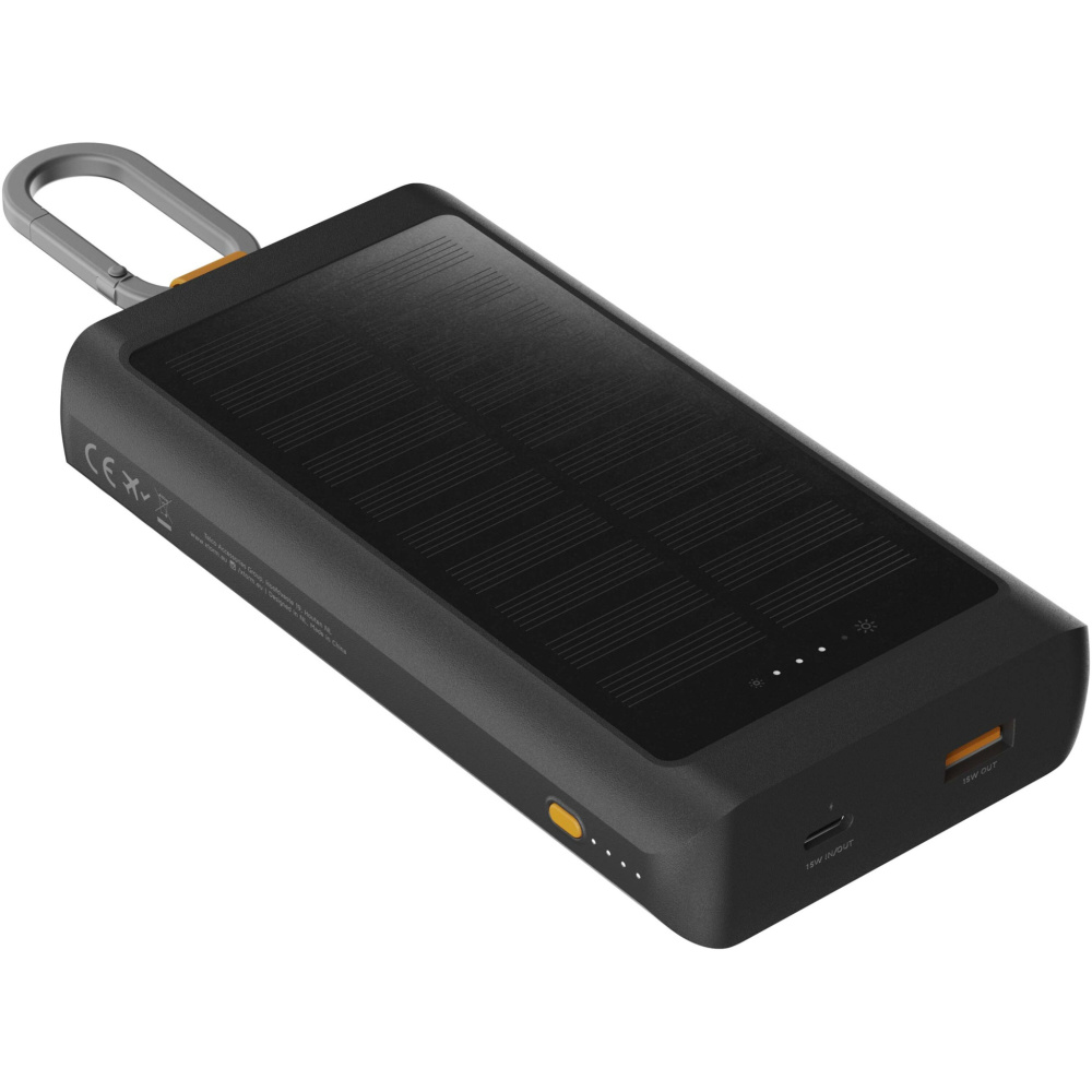 Logotrade promotional giveaway image of: Xtorm XG2S101 Go2 10.000 mAh 15W solar power bank with light