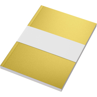 Logotrade promotional item image of: Novella Austen A5 metallic soft cover notebook - 100 sheets