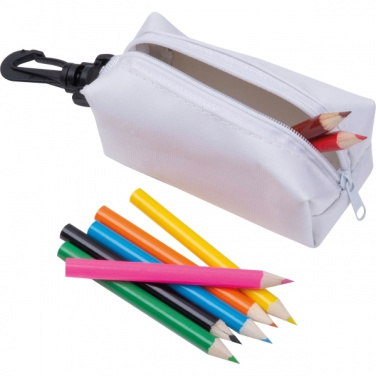 Logo trade promotional giveaway photo of: Case with Colored Pencils CARLTON