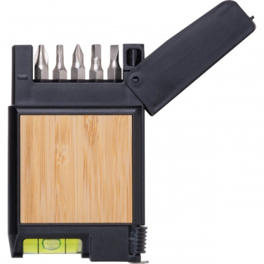 Logo trade promotional merchandise picture of: 3-Meter Tape Measure with Level HALIFAX