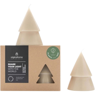 Logo trade promotional product photo of: Originalhome Xmas tree candle set of 2 - M