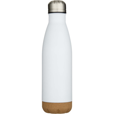 Logotrade promotional giveaway image of: Cove 500 ml double wall vacuum insulated stainless steel water bottle with cork details