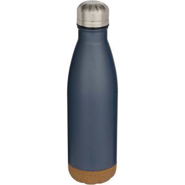 Logo trade promotional gifts image of: Cove 500 ml double wall vacuum insulated stainless steel water bottle with cork details