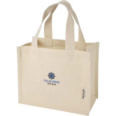 Logotrade corporate gift image of: Odessa 220 g/m² GRS recycled cotton mini gusset tote bag 9L