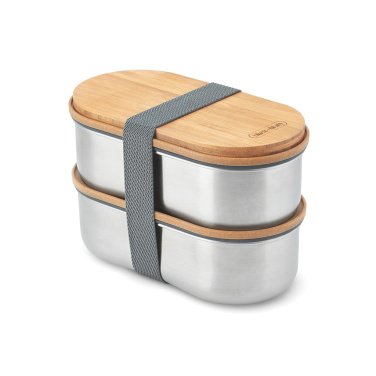 Logotrade promotional item image of: Black+Blum Stainless Steel Double Bento Box