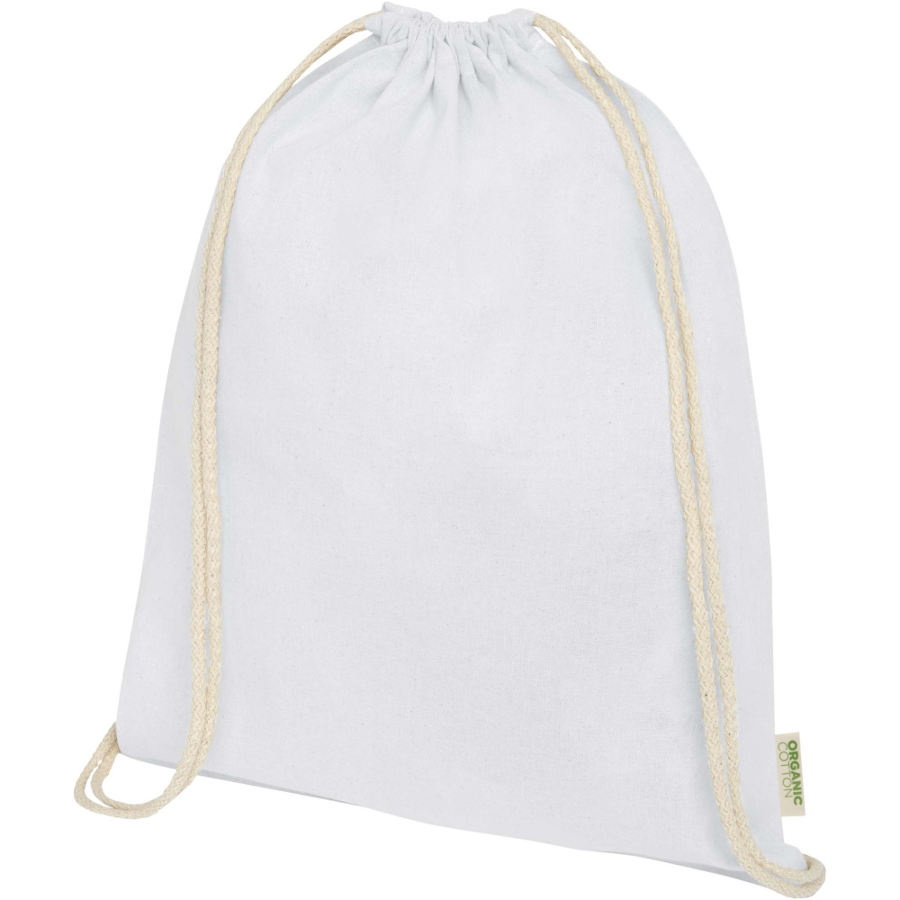 Logo trade promotional products picture of: Odisha 140 g/m² OCS organic drawstring bag 5L