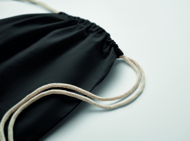 Logo trade promotional products image of: Drawstring bag Fairtrade 180gr