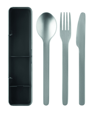 Logo trade corporate gifts image of: Stainless steel cutlery set