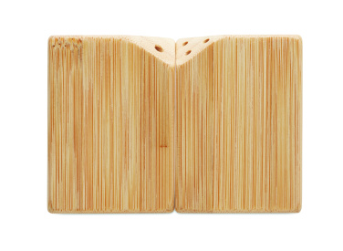 Logo trade corporate gifts image of: Bamboo salt & pepper set