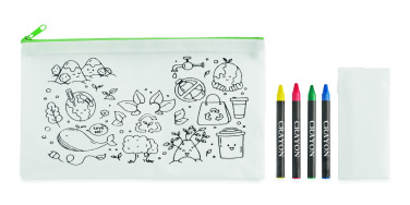 Logotrade advertising products photo of: Pencil case with 4 crayons