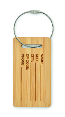 Logotrade promotional merchandise picture of: Bamboo luggage tag
