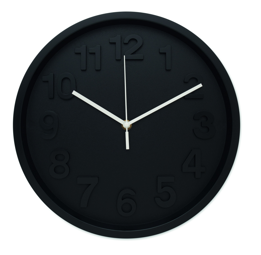 Logo trade business gifts image of: Wall clock in PP