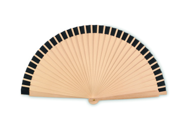 Logo trade corporate gifts image of: Wooden hand fan