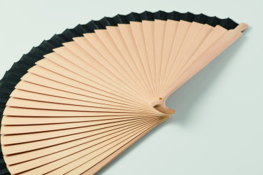Logo trade business gift photo of: Wooden hand fan