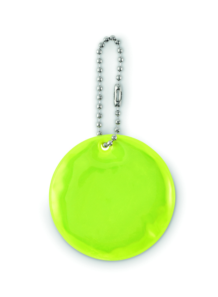 Logotrade promotional giveaway picture of: Round reflective keyring