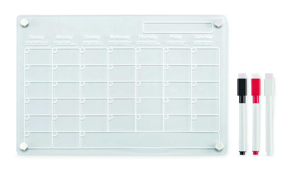 Logo trade advertising products image of: Magnetic acrylic planner