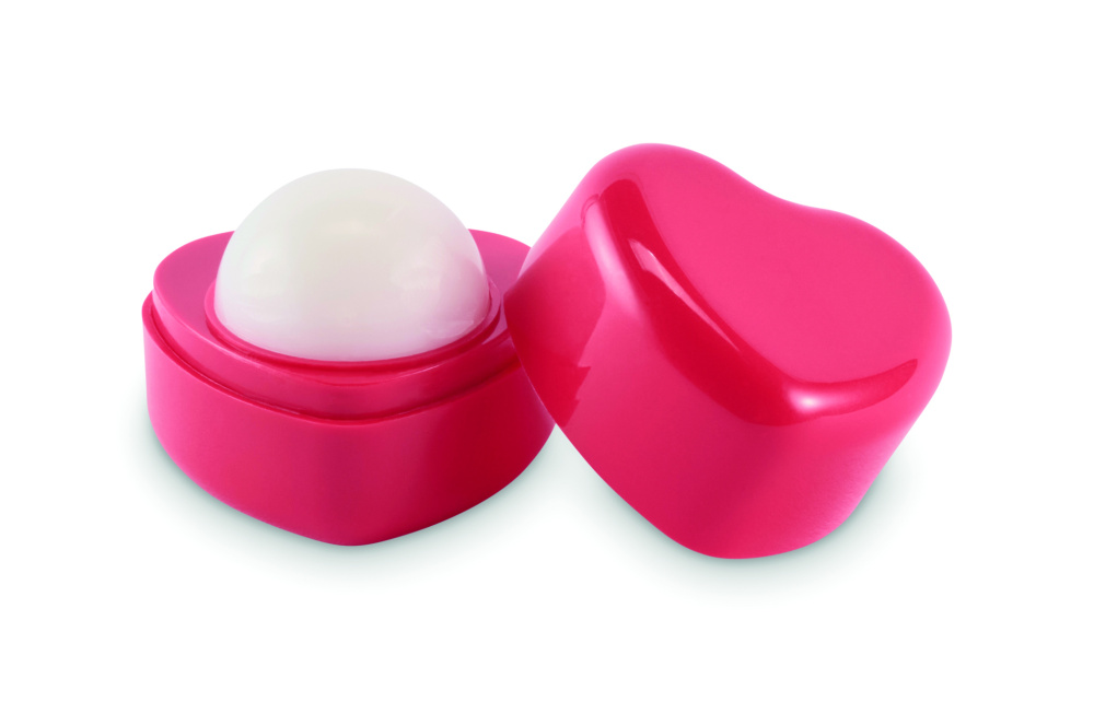 Logo trade promotional merchandise image of: Heart shape vegan lip balm
