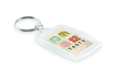 Logo trade promotional giveaways image of: Classic acrylic keyring