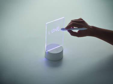 Logo trade promotional merchandise image of: Light-up LED memo board