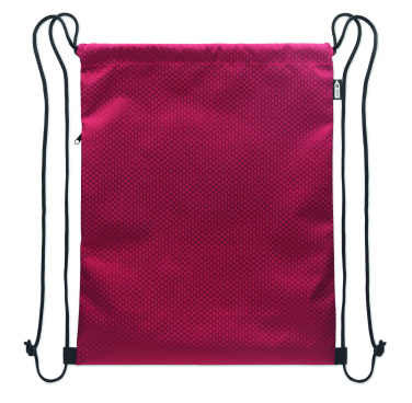Logo trade promotional merchandise image of: Drawstring bag in 420D RPET