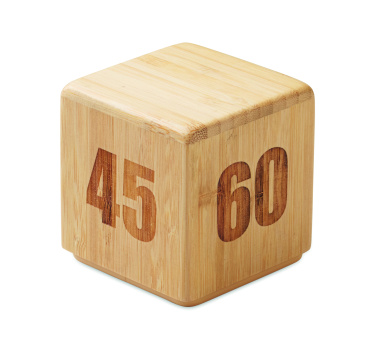 Logo trade advertising products picture of: Bamboo twist snooze timer