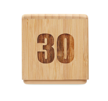 Logo trade promotional item photo of: Bamboo twist snooze timer