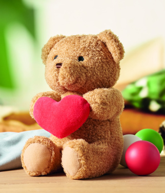 Logotrade business gift image of: Teddy bear with heart 23cm