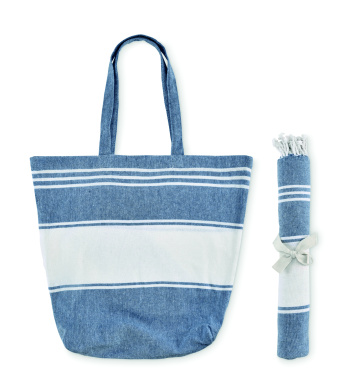 Logo trade promotional product photo of: Beach bag with hammam towel
