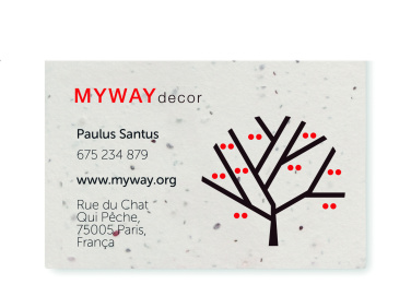 Logo trade promotional gifts image of: Wildflower seed business card.