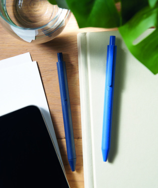 Logo trade promotional products image of: Wheat Straw/ABS push type pen