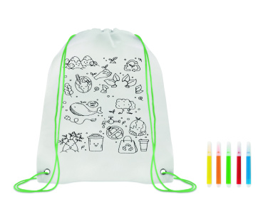 Logo trade corporate gift photo of: Non woven kids bag with pens
