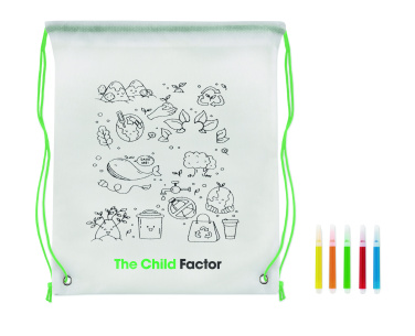 Logo trade promotional product photo of: Non woven kids bag with pens