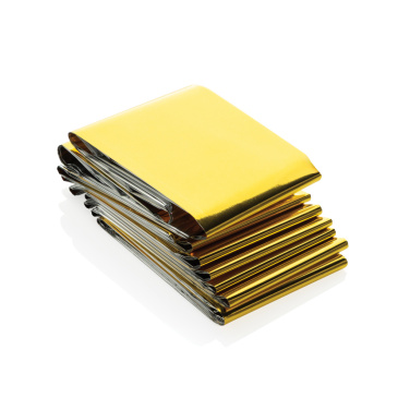 Logo trade promotional item photo of: Solra emergency blanket in RCS recycled RPET pouch