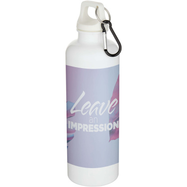 Logo trade promotional merchandise picture of: Oregon 750 ml solid colour RCS recycled plastic water bottle with carabiner