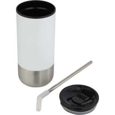 Logotrade business gift image of: Grayson 480 ml RCS recycled insulated tumbler with straw