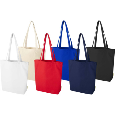 Logo trade corporate gifts image of: Odisha 180 g/m² OCS organic wide bottom tote bag 11L