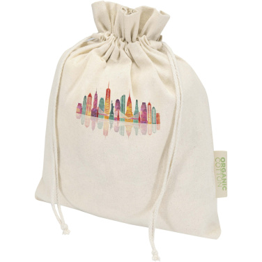 Logo trade promotional merchandise image of: Odisha 140 g/m² OCS organic gift bag - 30 x 25 cm