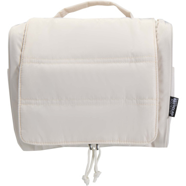 Logo trade business gift photo of: Puffer GRS recycled hangable toiletry bag 8L