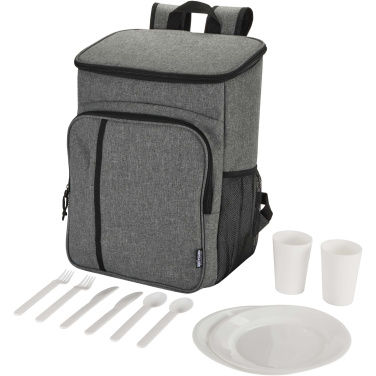 Logo trade promotional giveaways picture of: Tundra GRS recycled picnic cooler backpack with cutlery set 20L