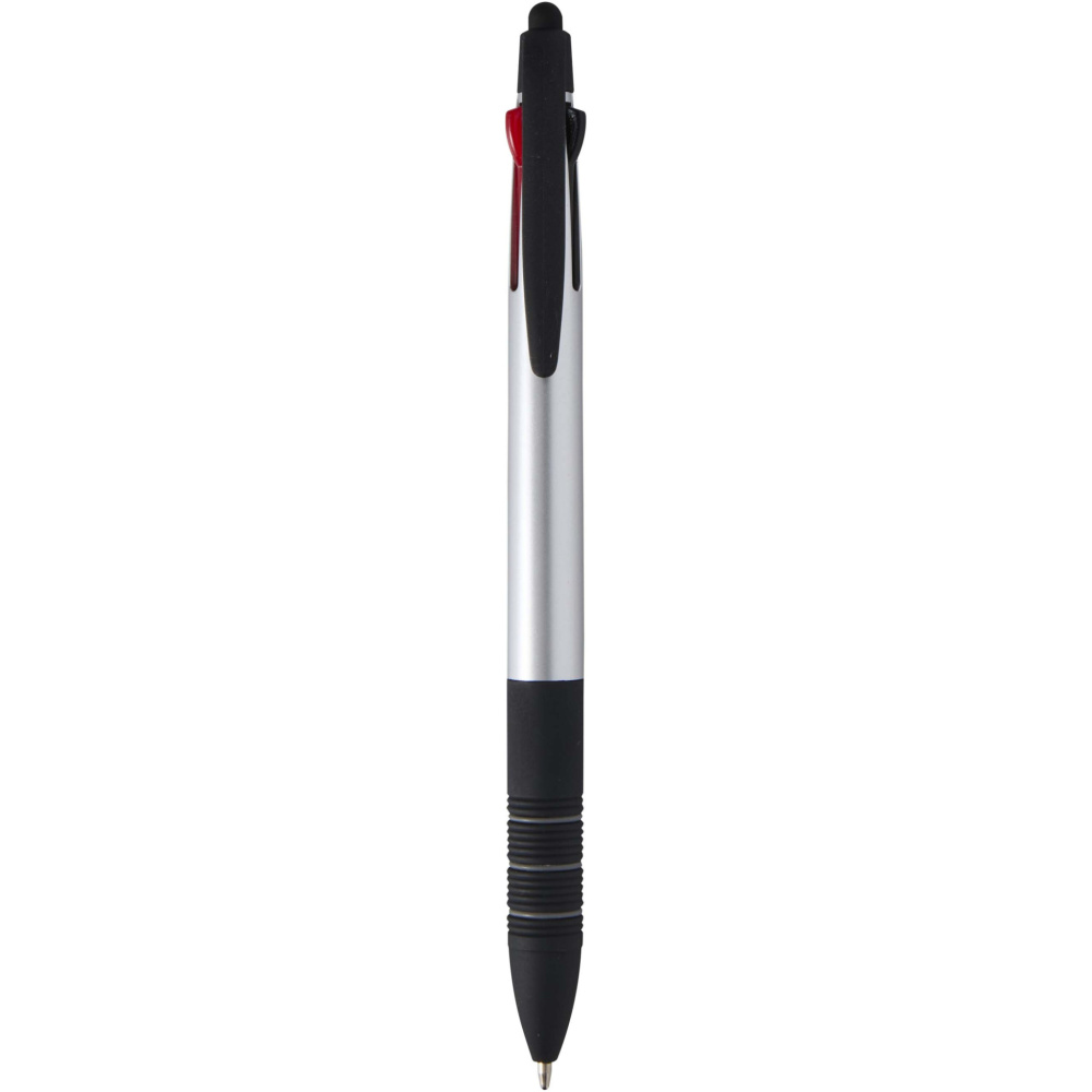 Logo trade promotional items image of: Trine 3-ink RCS recycled ballpoint pen with stylus