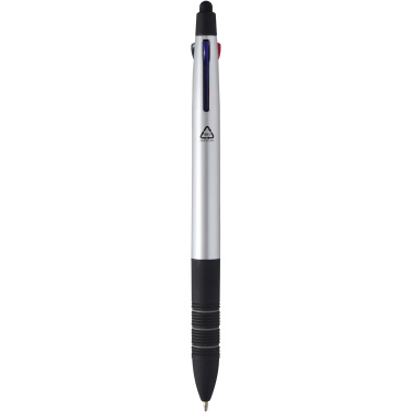 Logo trade corporate gifts picture of: Trine 3-ink RCS recycled ballpoint pen with stylus
