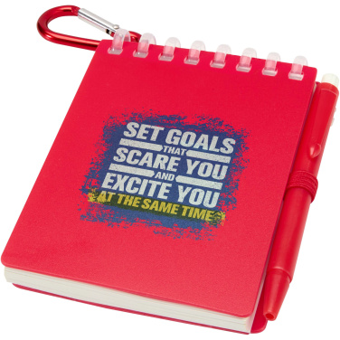 Logotrade promotional item image of: Lig Mini recycled outdoor soft cover notebook and ballpoint pen set (black ink)