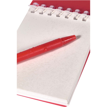 Logotrade advertising product image of: Lig Mini recycled outdoor soft cover notebook and ballpoint pen set (black ink)