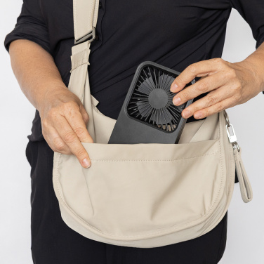 Logo trade business gifts image of: Aervina RCS recycled plastic re-chargeable desk fan