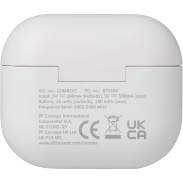 Logo trade corporate gifts image of: Altais recycled plastic True Wireless Bluetooth® headset