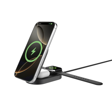 Logo trade promotional giveaways picture of: Quantum ultra-fast 3-in-1 25W Foldable Wireless Charger